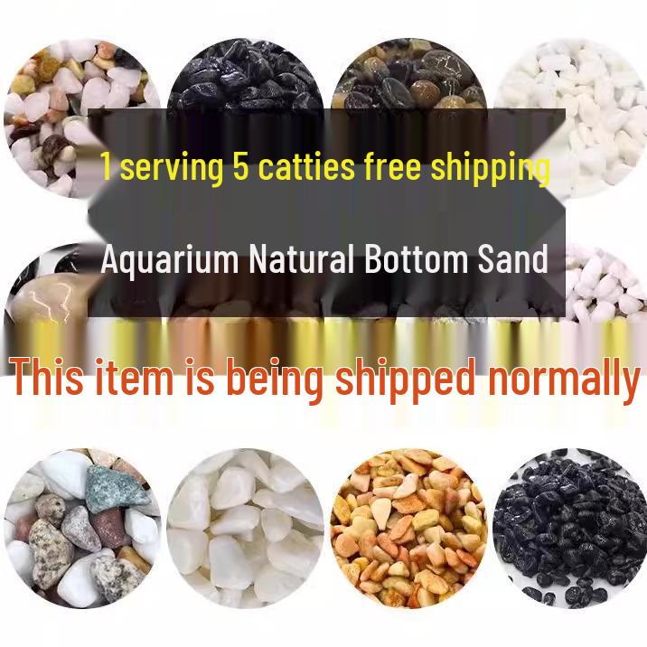 Aquarium Decorative Sand & Stones: White Sand, Crystal Sand, White Pebbles, Five-Color Stones, Rain Flower Stones.