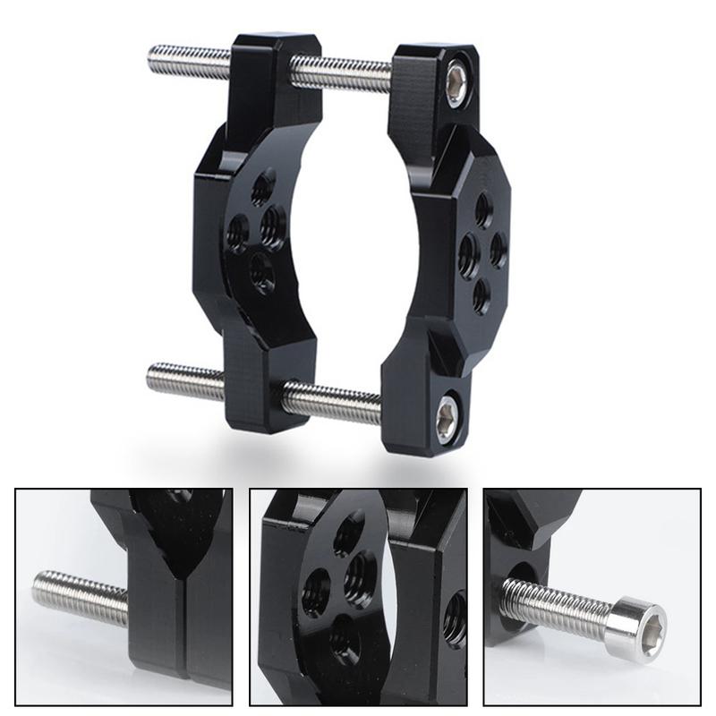 Mount Bracket Handlebar Bumper Black Clamp Motorcycle 17-54mm Aluminum Alloy High Quality For Front Shock Absorber