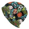 Custom Baseball Basketball Football Pattern Skullies Beanies Caps Unisex Winter Warm Knitting Hat Adult Bonnet Hats Ski Cap