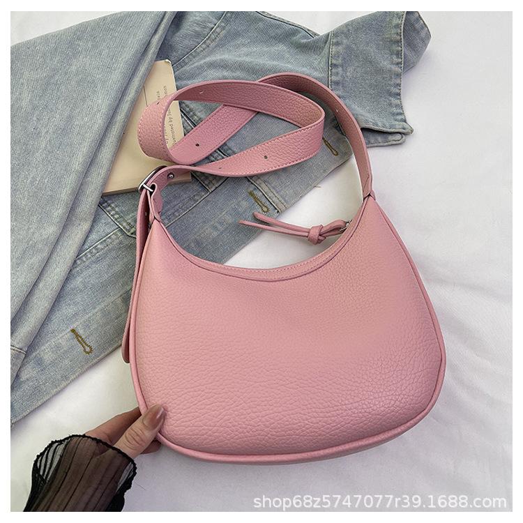 2025 spring new personalized ins shoulder bag, casual fashion niche women's crescent bag, casual foreign style crossbody bag