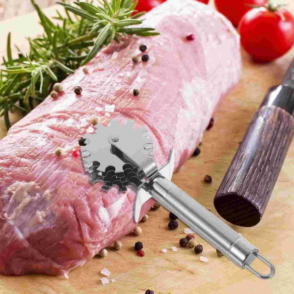 Portabel Rostfri 5 Hjul Köttmörningsverktyg Kök Nötkött Mörningsverktyg Nötkött Fläsk Biff Mörningsverktyg Matlagningsgadget