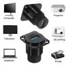 USB Panel Socket Pass Through Bulkhead Adapter Waterproof Cable Data Extension 30 Mount Coupler