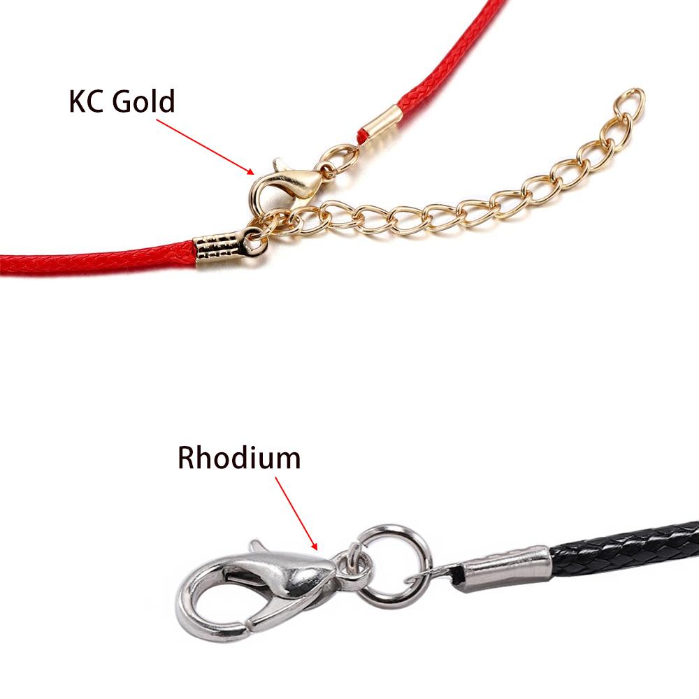 10Pcs 1.5/2mm Fauxs Leather Handmade Adjustable Braided Rope Pendant Charm DIY Findings Lobster Clasp String Cord Jewelry Making