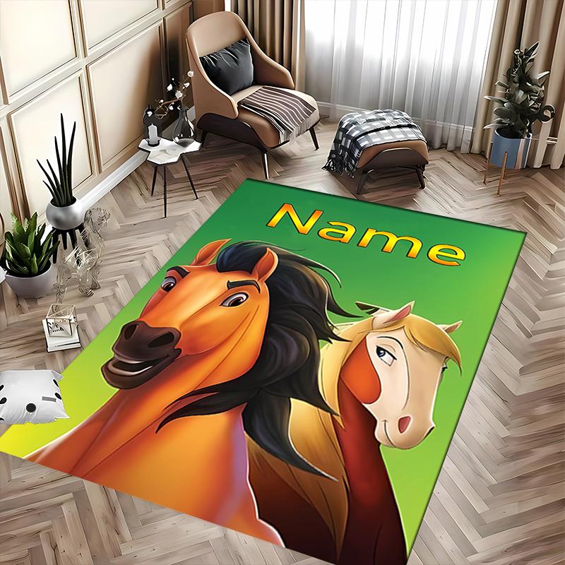Custom personalization Spirit Riding Free Area Rug - Perfect For Kitchen, Bathroom,Laundry Room Decor Large Size Available,Gift All Seasons