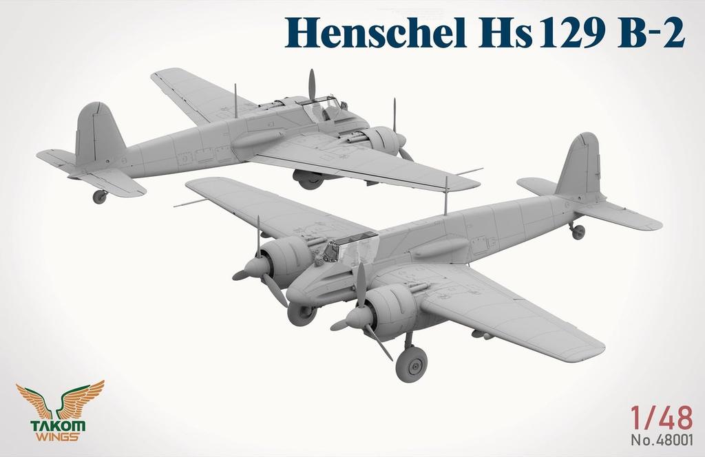 Takom Henschel Plastic Model Kit TKO48001 1/48 Hs129B-2 (Airplane)
