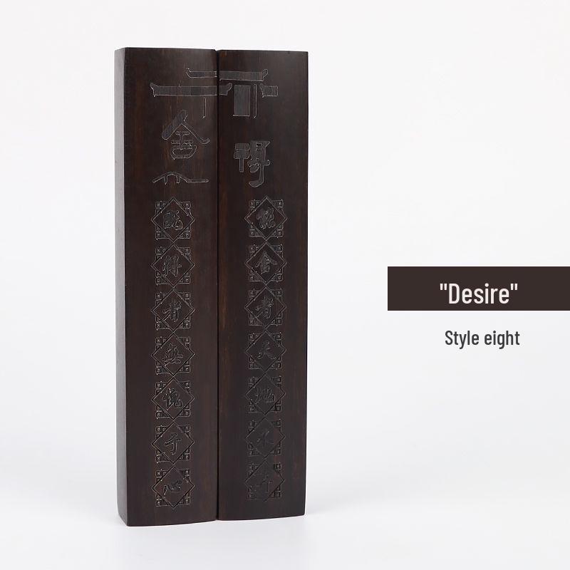 Black Catalpa Wood Ruler and Paperweight for Calligraphy and Book Pressing