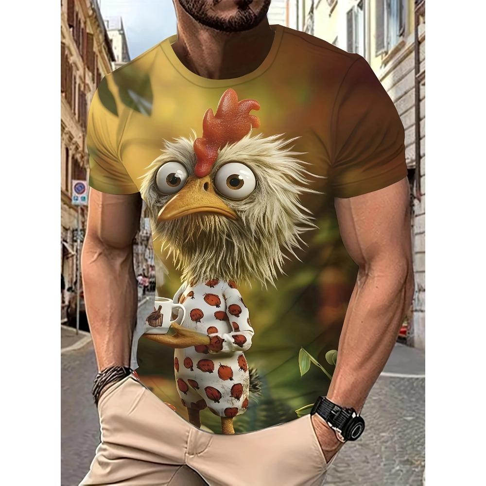 

Fashion Animal Chicken Duck Cat Graphic T-shirts for Kids 3D Printing Casual Funny T-shirt Street Outdoor Boy and Girl Tee Tops 100
