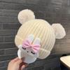 Knitted Baby Beanie Cap Rabbit Pullover Hats Bonnet Cute Girls Knitted Hat  Baby