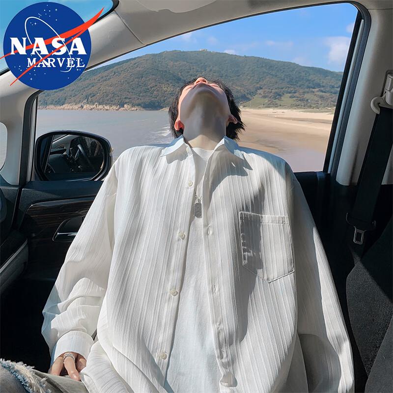 NASA MARVEL Men's Wrinkle-Free Long Sleeve Casual Shirt