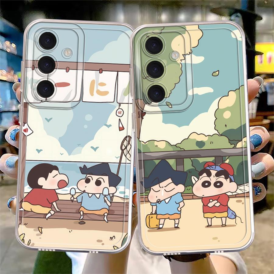 Cartoon Crayon Shinchan phone Case for Galaxy A31 A50 A50s A51 4G A71 4G A21s A12 A52s 5G A22 A32 A52 A72 4G 5G