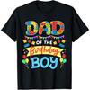 Family Fun_ Dad of The Birthday with Building Blocks and Bricks - Men's T-Shirt