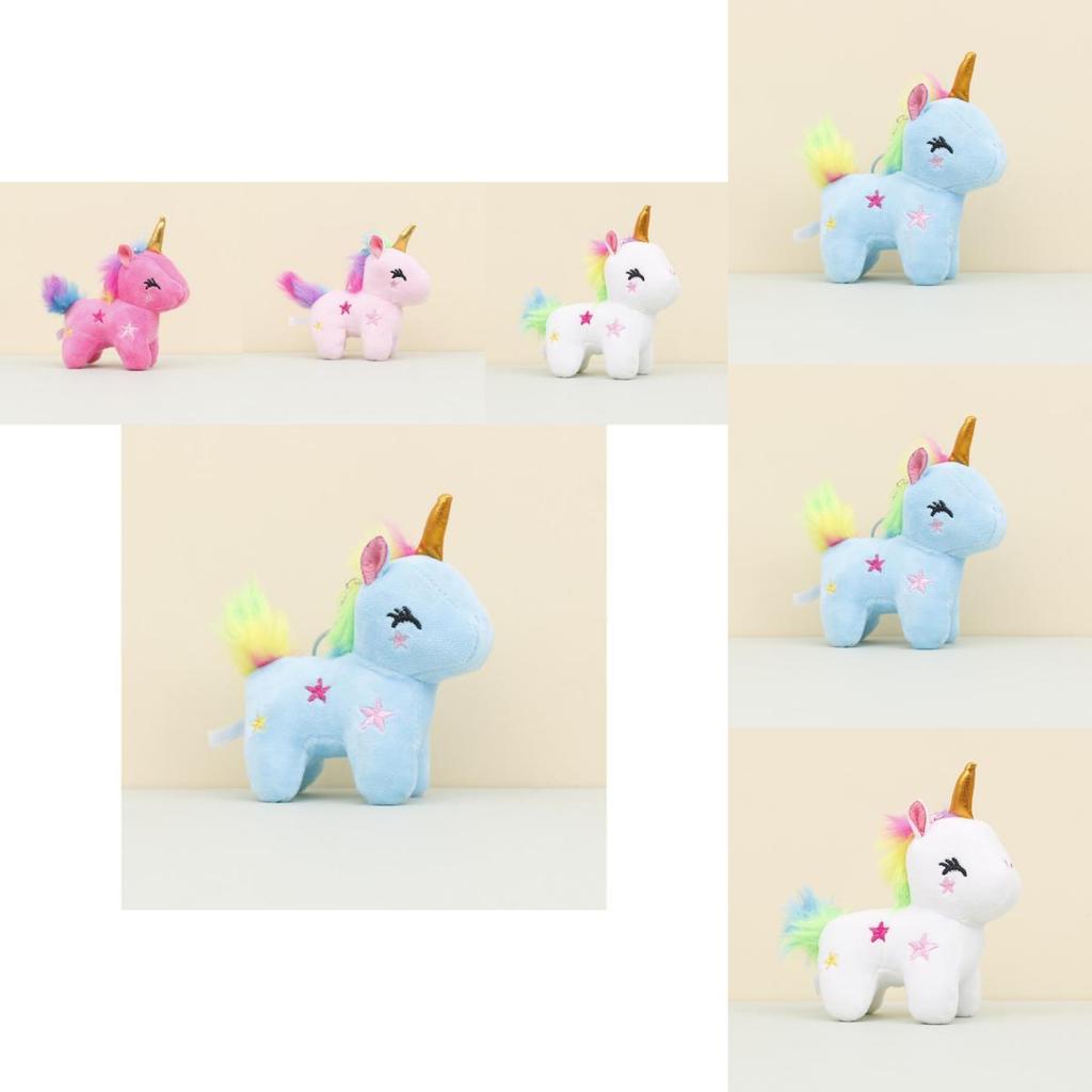 Adorable Unicorn Plush Keychain Cute Stuffed Animal Wedding Gift Bag Charm