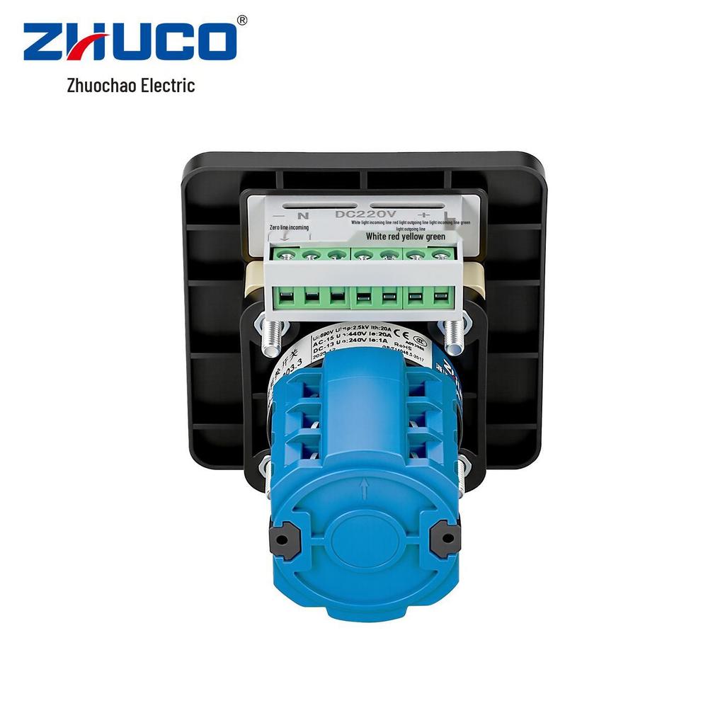 Zhuochao SZW26-20/5822.3-72S4 Four-Speed Three-Position Illuminated Rotary Switch