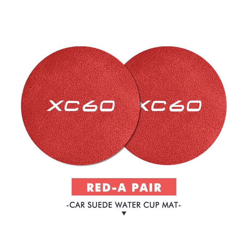 

Car Anti Slip Mat Coaster Water Cup Slot Decorate Accessories For Volvo XC40 XC60 XC70 XC90 V40 V60 C30 C70 S60 S80 S90 T6