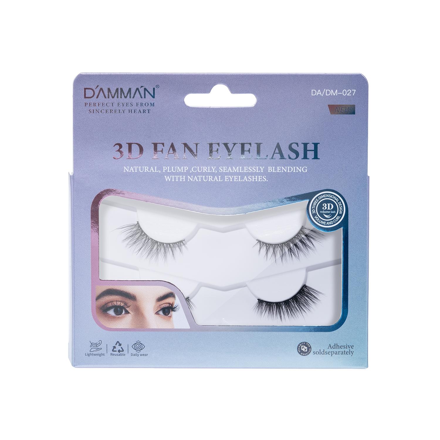 

3D Fan Half Lashes 9109 Natural Wispy False Eyelashes 2 Pairs Lightweight Soft Fake Lashes Reusable Eye Makeup 9109