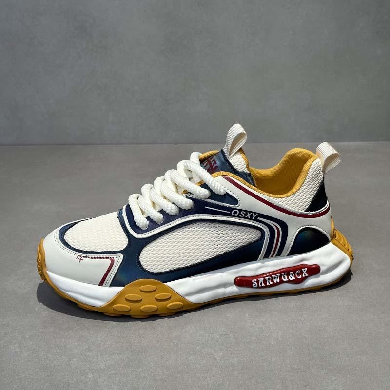 Low-top contrasting dad shoes, new comfortable and breathable mesh soft sole, casual