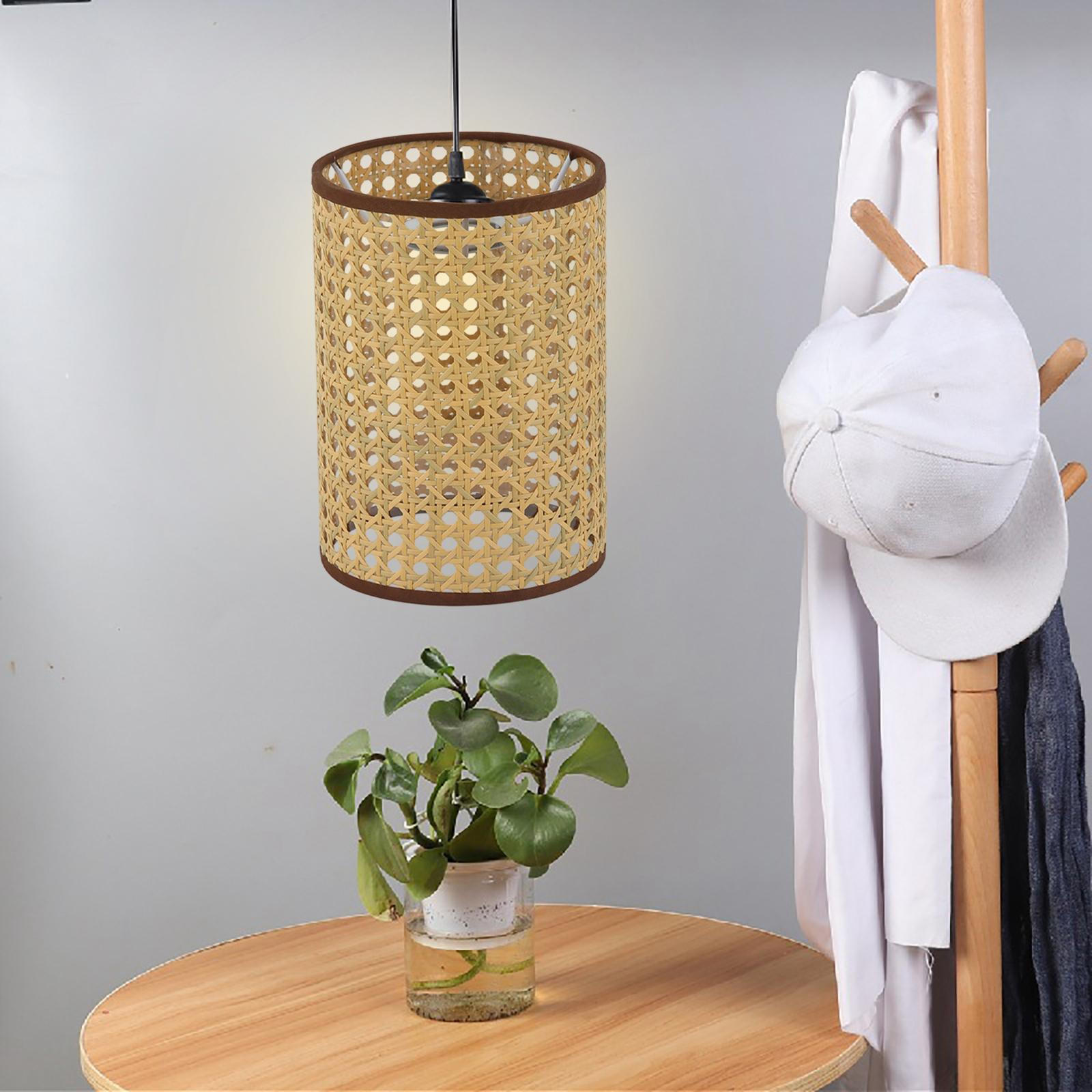 

Абажур для подвесного светильника из ротанга ручной работы для домашнего декора 350mmx200mm