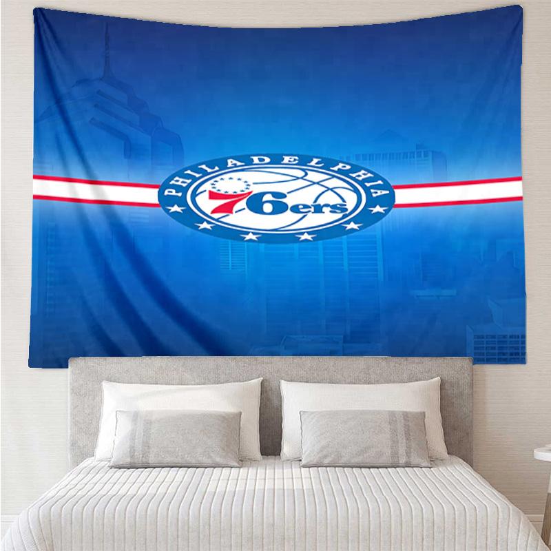 76ers Basketball Team Quick-Dry Tapestry Hanging for Bedroom,Livingroom, Playroom,Decor Art Room Wall Tapestry Holiday and Birthday Gifts