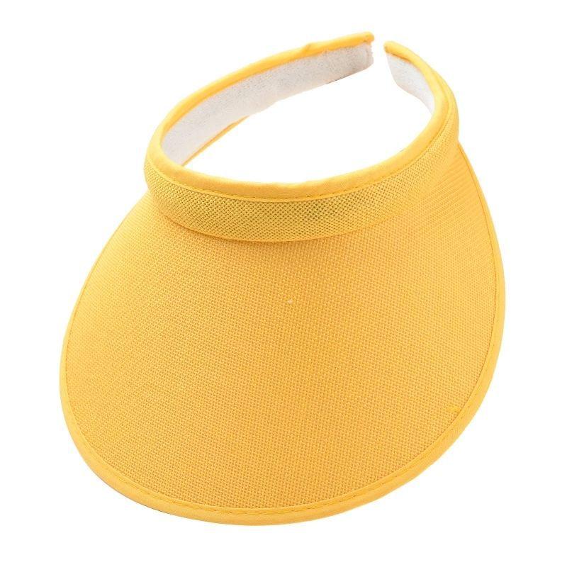 Women Summer Empty Top Visors Sun Hat Simple Solid Color Wide Brim Sunscreen Cap Female Outdoor Adjustable Travel Beach Hats