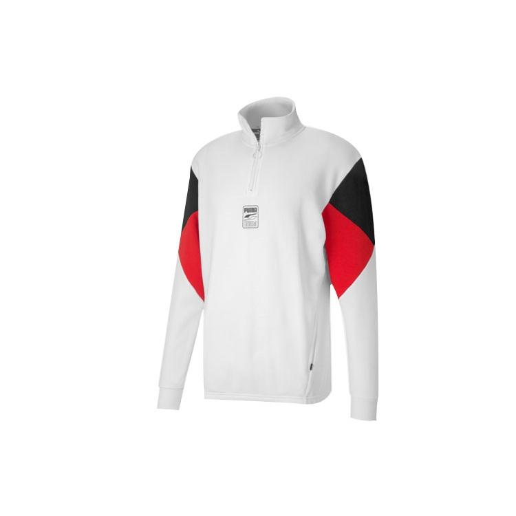 PUMA Rebel Half-Zip TR White Black Red Men s 585280-02 L