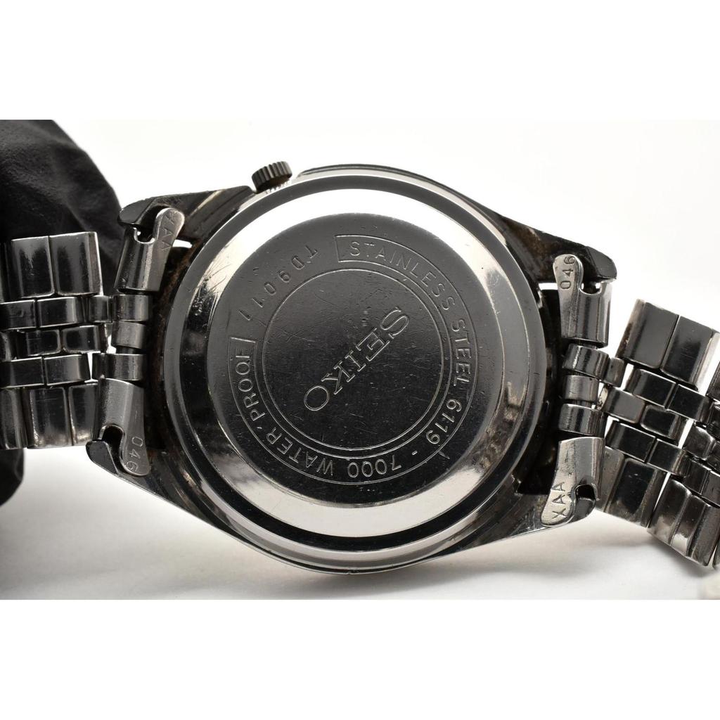 Used Good Condition SEIKO Seiko 5 6119-7000 Automatic Winding 21 Jewels Day Date Silver Dial Stainless Steel Vintage 1970's Unisex Watch Working Item
