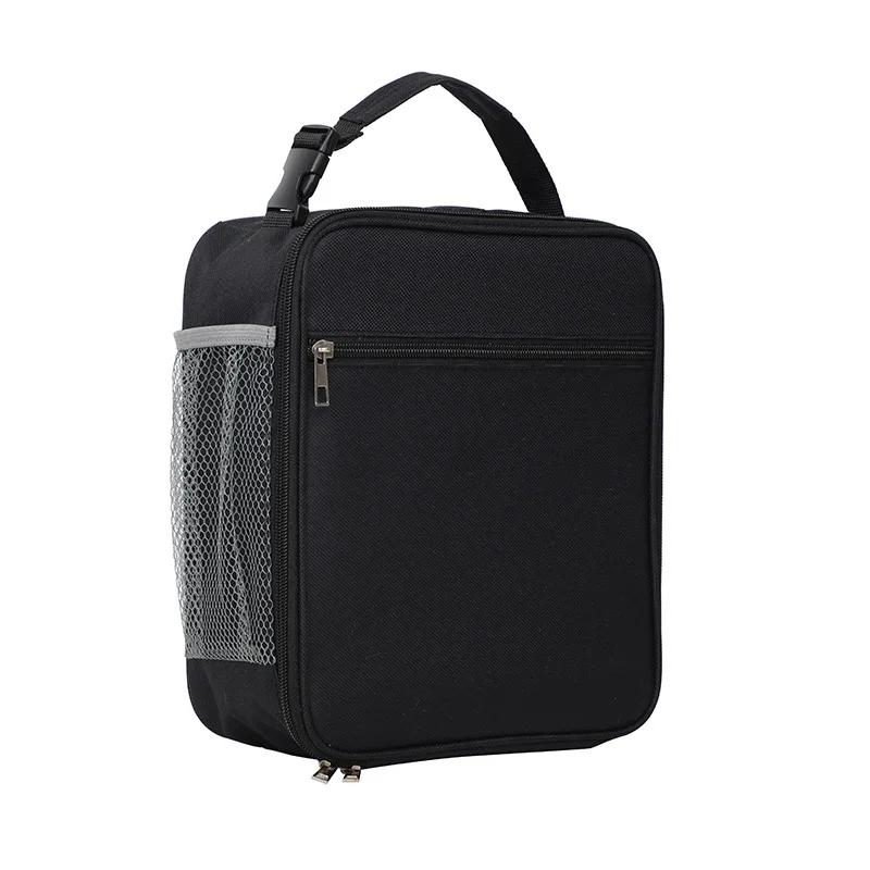 Student Portable Large Capacity Insulated Lunch Box Reusable Lunch Bag for Men Women Waterproof Oxford Cloth Insulated Cooler Bag