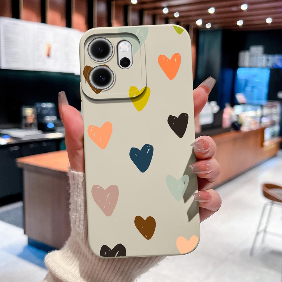 For Oppo Reno 14F 5G Phone Case Sunflower Patterns Soft Liquid Silicone Shell For OppoReno14F 14 F Camera Coverage Durable Capa