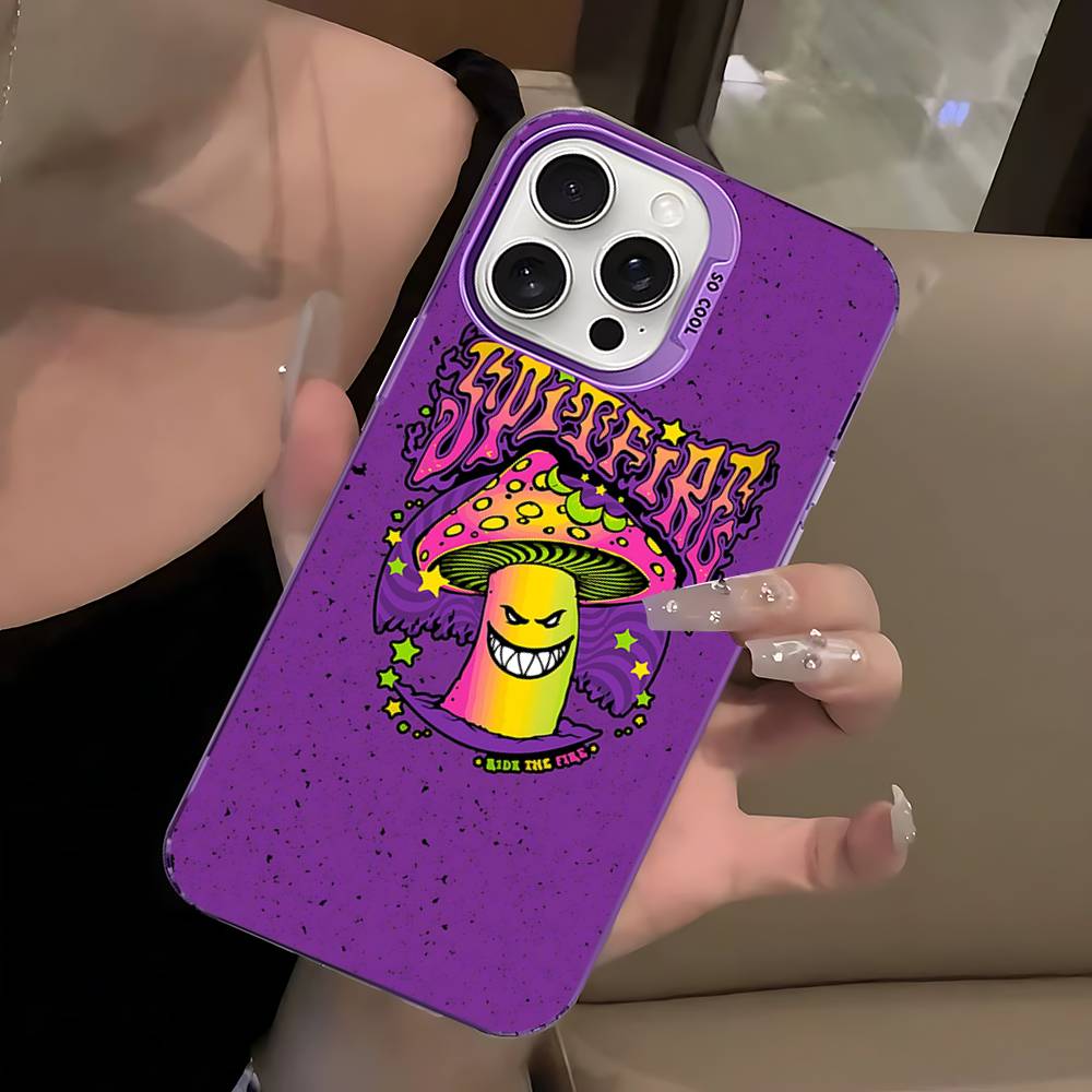 Fashion S-Spitfire Skateboard Phone Case Color Silver Shell For LPhone 17 16 16e 15 14 13 12 11 Pro Max Plus