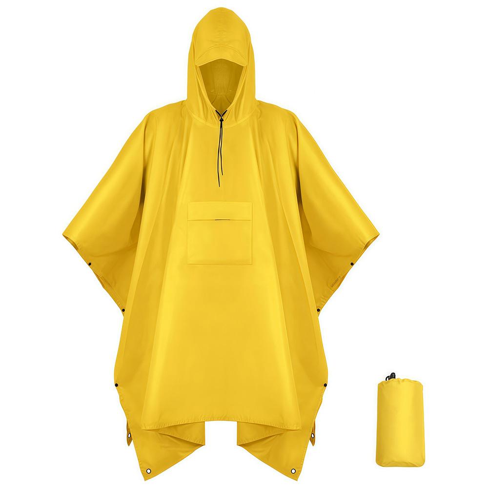 Mantello Impermeabile Telo Multifunzionale 3-in-1 Tappetino Zaino Alpinismo Outdoor Camouflage Tattico con Cappuccio Mantello Poncho