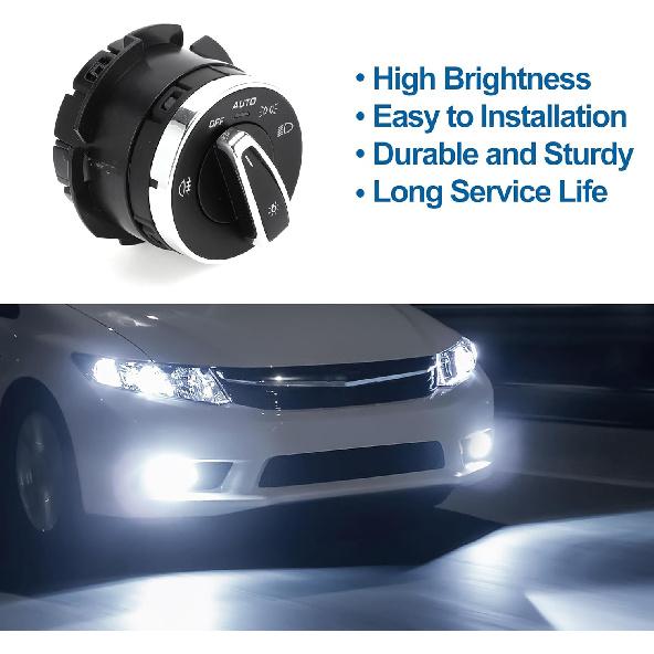 Headlight Switch No.97061353309DML Fog Light Control Switch for Porsche 718 Boxster 2023 Plastic Black