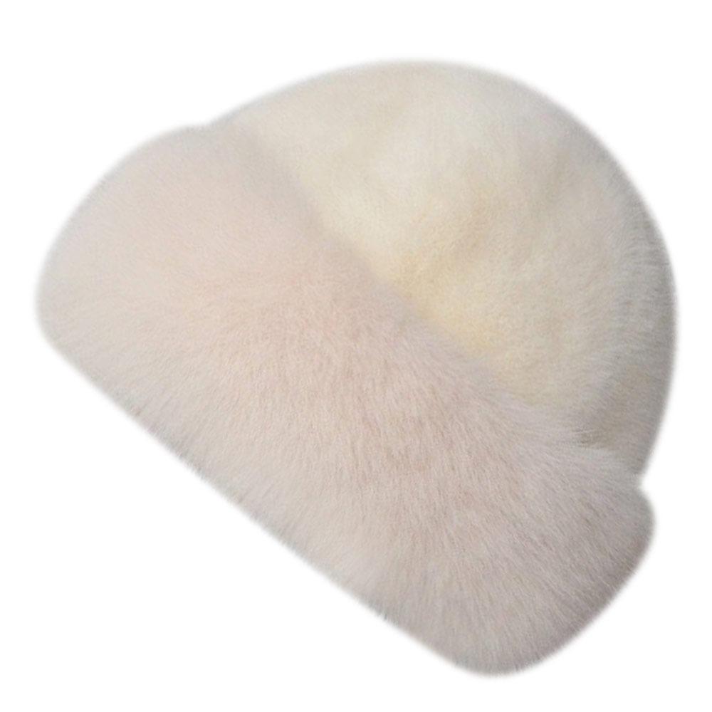New Fluffy Fur Winter Hat Plush Thicken Bucket Hat Solid Color Cold Windproof Berets Chrismas Gifts