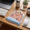 Soft Cartoon Mouse Pad Capybara Printed Keyboard Pad Cute Wristband Mouse Mat  Desktop Accessories