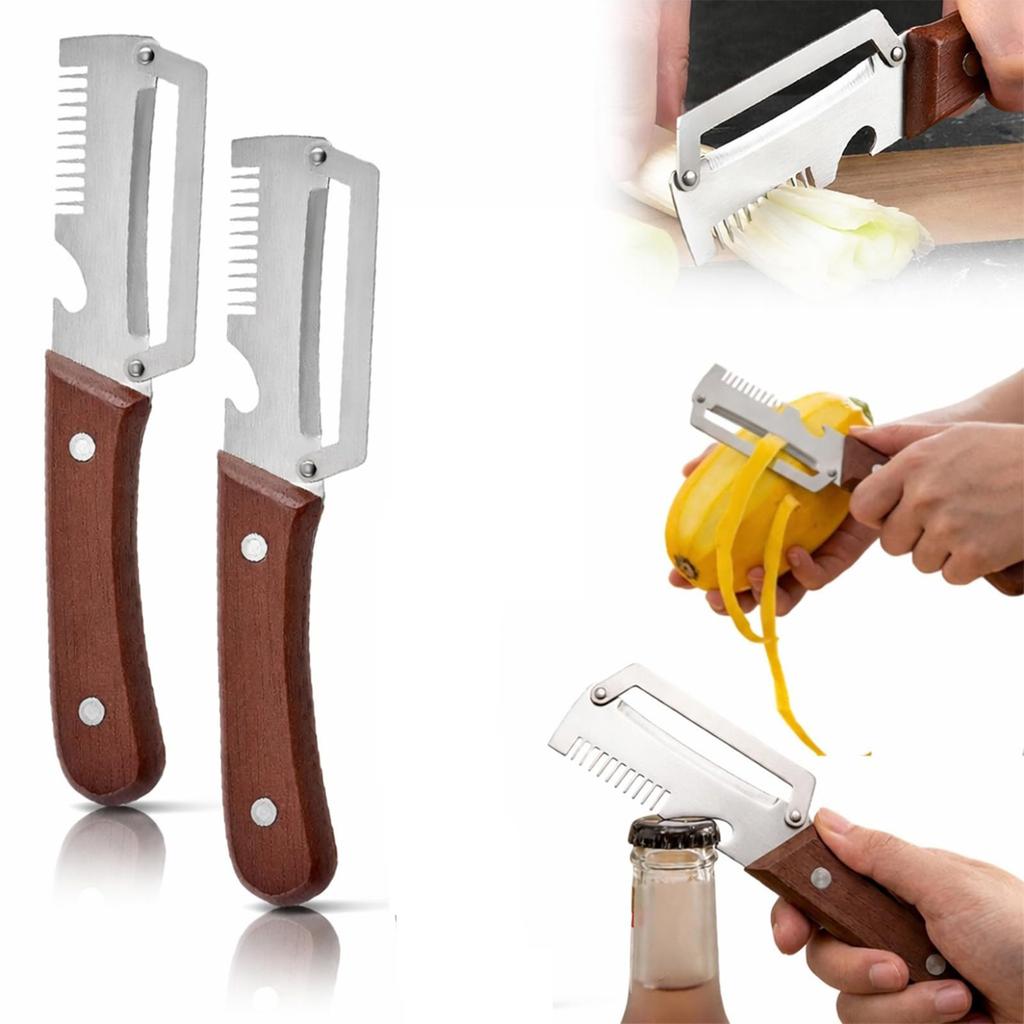 2pc Vegetable Peeler Set Stainless Steel Blades with Ergonomic Plastic Handles Kitchen Tool for Fruit and Vegetable Preparation
