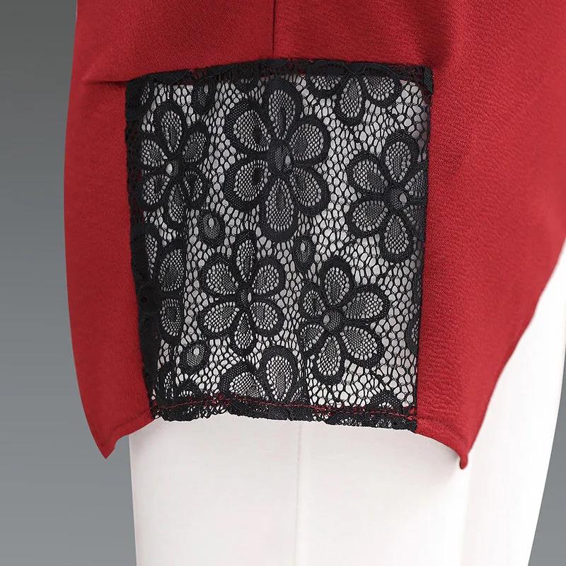 Women's Summer Chiffon Short Sleeve Mid Length Round Neck Large Size Loose T-Shirt