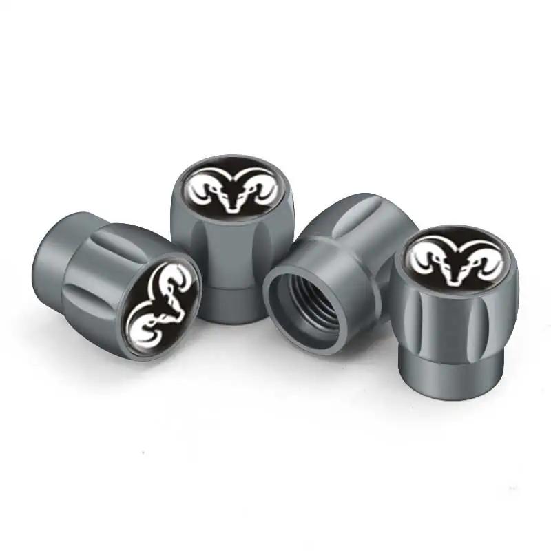 4 Stück Legierung Auto Rad Reifen Ventilschaftkappen Abdeckung für Dodge DURANGO AVENGER CALIBER CARAVAN Challenger CHARGER RAM SRT SXT Viper PP2