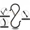 2/4/8PCS S Hooks for Hanging With Safety Buckle Heavy Duty S Hooks Large Metal S Hooks for Hanging Plants Jeans Pots Bags