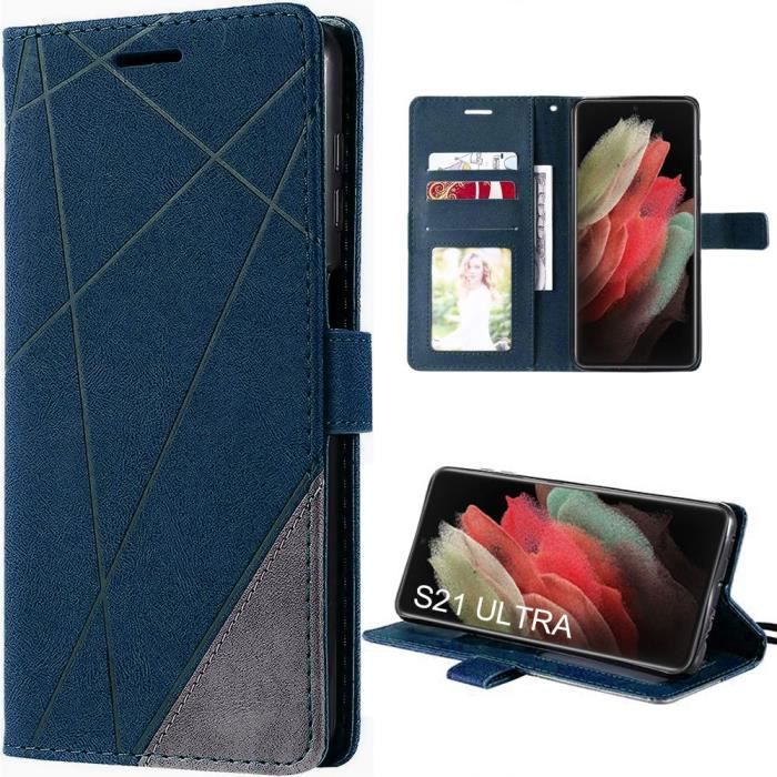 Coque pour Samsung Galaxy S21 Ultra - Protection à Motifs Bleu Marine