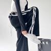 2024 Women's Trendy High Waist Wide-Leg Patchwork Lace Sweatpants