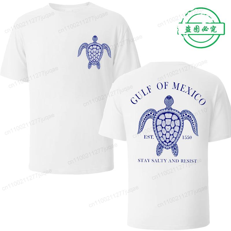 

Gulf of Mexico Retro Turtle Shirt T-shirt Men Women Summer Loose Couple Short Sleeve Tops Harajuku Y2k Vintage Tee Fashion Top 4XL