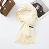 Cotton Solid Color Scarf for Women Winter Warm Wool Cashmere Scarf Autumn and Winter Women's Shawl Scarf Korean Style Atmosphere