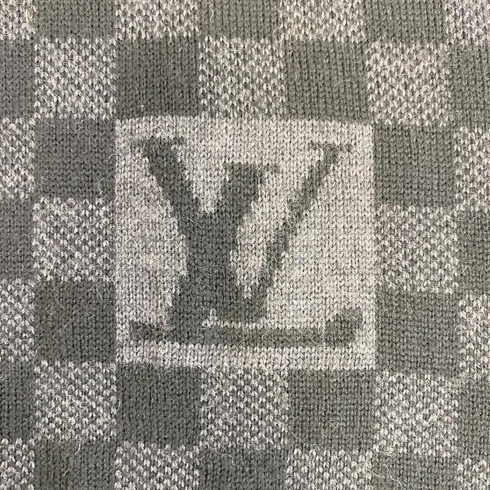 LOUIS VUITTON M74200 Damier wool Echarpe Petit Scarf black wool Used