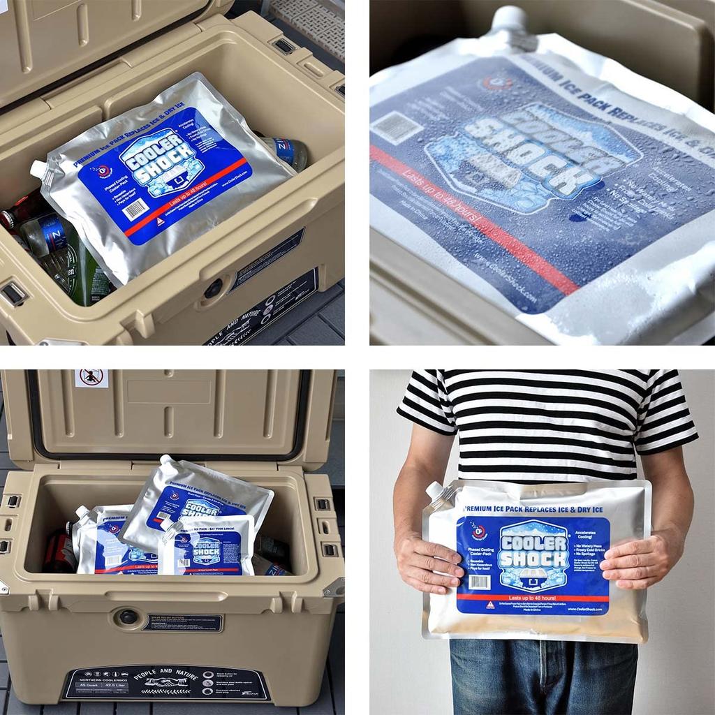 Tsuda Shokai COOLER SHOCK Ľadová vložka Výkonný chlad Chladnejší ako ľad Ideálny pre outdoorové aktivity a núdzovú pripravenosť (Veľký/Jednotlivý kus) Dlhotrvajúci,