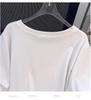 Women's Plus Size Loose-Fit Short-Sleeve Mid-Length T-Shirt (200-350 Jin)