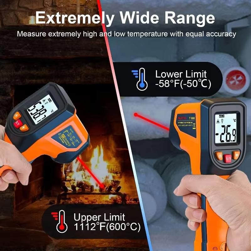 Non-contact Digital Infrared Thermometer Laser Temperature Meter Pyrometer Imager Hygrometer Termometro Infrarojo Light Alarm