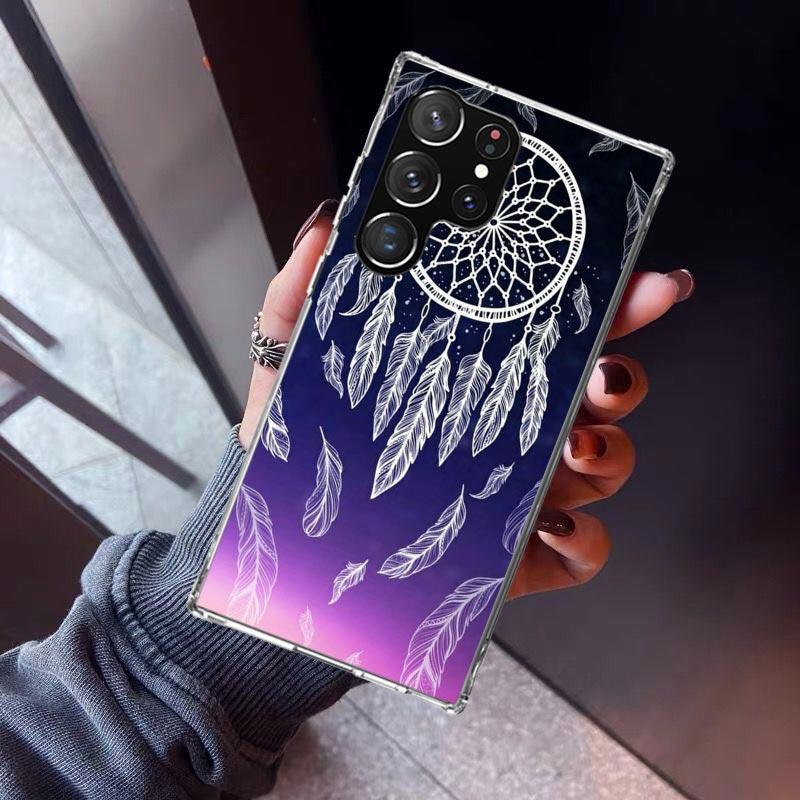 Retro Feather Dreamcatcher Phone Case For Samsung Galaxy S23 S24 S25 Edge S26 Ultra S22 + S21 Plus S20 FE Cover Silicone Print S