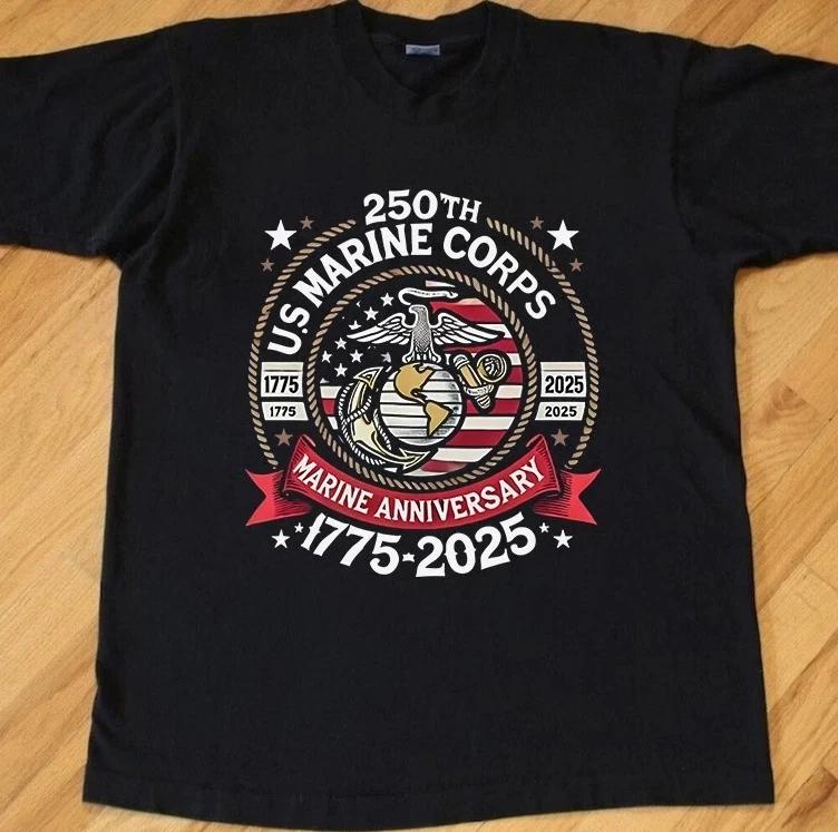 Military Pride T-shirt, 250th Marine Corps Anniversary, Veteran Unisex Tshirt 4XL