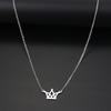Stainless Steel Necklaces Classic Small Crown Pendant Chain Choker Charm Fashion Necklace For Women Jewelry Party Wedding Gifts
