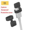 3/15Pcs For Ios Lighting Type-C Data Cable Silicone Dust Plug Anti-Lost Dustproof Data Cord Protective Cap Typec Charging Port