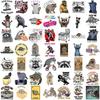 54pcs Cartoon Animal Raccoon Graffiti Stickers - Waterproof Decoration for Suitcase or Notebook