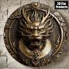 Round Metal Poster, Retro Embossed Viking Shields, Home & Garage Decor